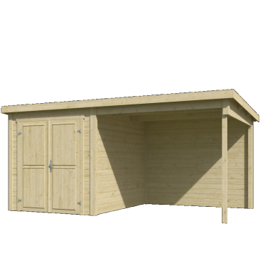 Onze Outdoor Life Overkappingen en Blokhutten worden geleverd exclusief dakbedekking, vloer en Funda