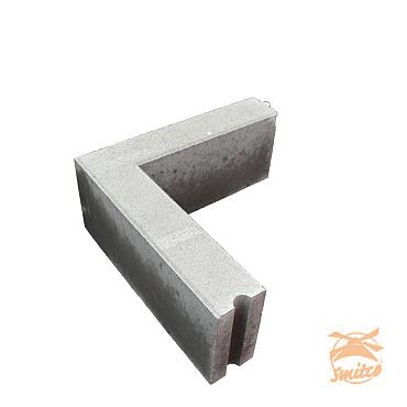 Opsluitband Hoekstuk 10x20x50 Grijs