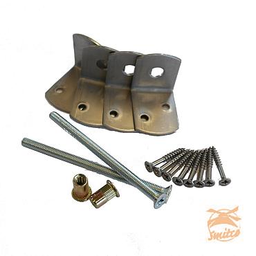 Betonschutting Unibeslagset RVS LIGHT 7cm. (1 set per paal)