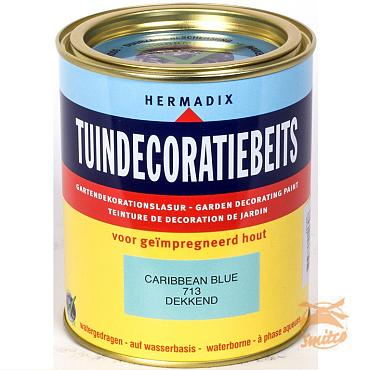 Tuindecoratiebeits 713 Caribbean Blue  750 ml.