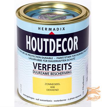 Houtdecor Dekkend 608 Zonnegeel 750 ml.