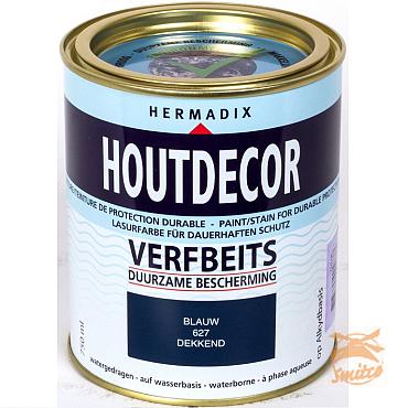 Houtdecor Dekkend 627 Blauw  750 ml.