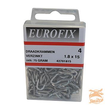 Draadkram 1.8X15 (75GR) Verzinkt Blister Eurofix