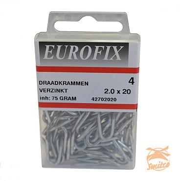 Draadkram 2.0X20 (75GR) Verzinkt Blister Eurofix
