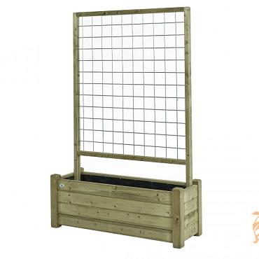 Bloembak Horst 40x120cm, met rek