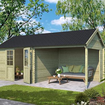 Tuinhuis Fraya 570x275 Olijfgroen Geïmpregneerd