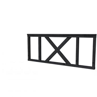 Douglas Hekwerk Met Kruis Type A 178,5 x 73 cm. Zwart Geïmpregneerd  1010263-03