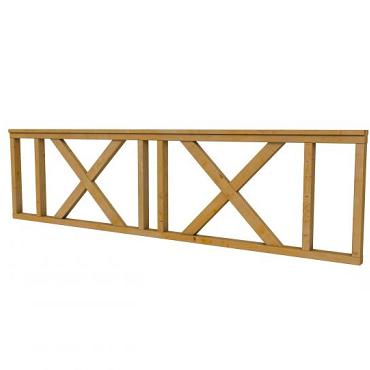 Douglas Hekwerk Met Kruis Type C 278,5 x 73 cm. Groen Geïmpregneerd  1010265-02