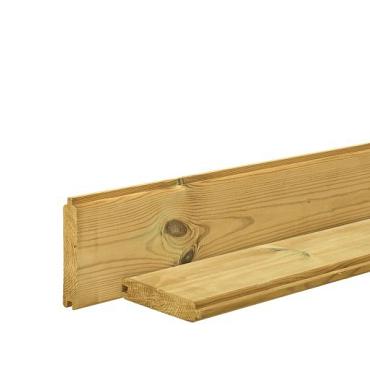 Grenen Blokhutplank 2,8x14,5x300 cm. Groen Geïmpregneerd  W06155
