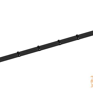 Hillfence Metalen Hoekpaal  6x6x240 cm. Zwart   LET OP : BESLAG MEEGEVEN !!