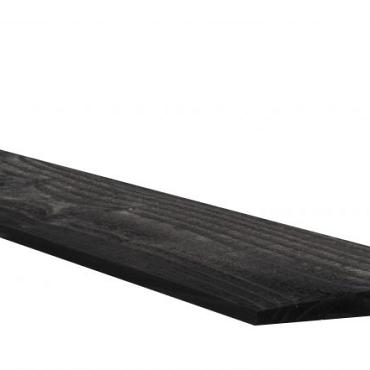 Douglas Zweeds Rabat 1 Zijde Geschaafd, 1 Zijde Fijnbezaagd 1,1-2,7x19,5x300 cm. Zwart Gedompeld 1060142