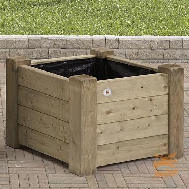 Bloembak Horst 60x60cm, 45mm, 44cm hoog