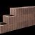 Rechthoekflor Bruin/Rood 40X60X25Cm
