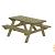 Picknicktafel Massief 150x150 cm. Dikte 45 mm.