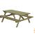 Picknicktafel Massief 160x180 cm. Dikte 45 mm.