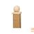Paalornament Bol  8 x 8 cm. Hout