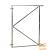 Stalen Poortframe Verstelbaar 150x155 (Beslag mee JA/NEE)  W07640 =V