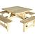 Picknicktafel Vierkant, 40 mm. Dik, Bladmaat 115 x 115 cm.  1022808
