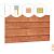 Zweeds rabat plankenset douglas bij wand E, 371 x 224 cm, onbehandeld. 1023735