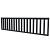Douglas Hekwerk Type C 278,5 x 73 cm. Zwart Gedompeld  W53575 (1009125-03)
