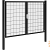 Hillfence metalen dubbele poort Premium-line inclusief slot, 300x180 cm, zwart.