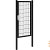 Hillfence Metalen Enkele Poort Premium-Line Inclusief Slot, 100 x 180 cm. Zwart  1052655