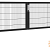 Hillfence Metalen Dubbele Poort Premium-Line Inclusief Slot, 300 x 100 cm. Zwart  1052656
