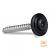 Daktrimschroef RVS met zwarte kop RAL 9005 en EPDM ring, 4,5 x 35 mm, 200 stuks. 1058510