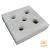 Betontegel Boomgattegel 30x30x6 Met Facet Met Gaten Grijs