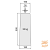 Betonpoer TAPS Grijs 15 x 18 x 50 cm. Met Verstelbare Plaat 1007875 =V