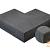 Schellevis Hoekstuk t.b.v. Traptreden Massief 100x40x20 Buiten 90º Carbon