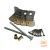 Betonschutting Unibeslagset RVS LIGHT 7cm. (1 set per paal)