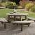 Picknicktafel Weesp Ø 210 cm. Dikte 45 mm.