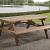 Picknicktafel Hardhout 160x 180 cm. Dikte 40 mm.