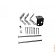 Betonschutting Unibeslagset Zwart LIGHT  7cm.