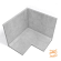 Hoekelement Keerwand CLF10GSVH 90° 100x(2x100)x60cm (HxLxV) tand-groef grijs