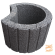 Bloembak Cirkelflor Groot 48x38x30 Zwart