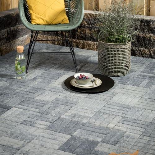 Waalformaat Strak 6cm. Grijs/Zwart  UITLOPEND