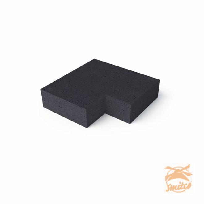 Schellevis Hoekstuk 90° t.b.v. Traptreden 100x37x15 Buiten Carbon