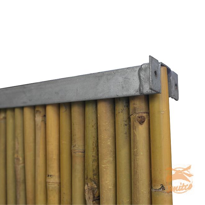 Set (2x) U-Profielen 180 cm. t.b.v. Bevestiging Bamboerol Gegalvaniseerd 180 cm.