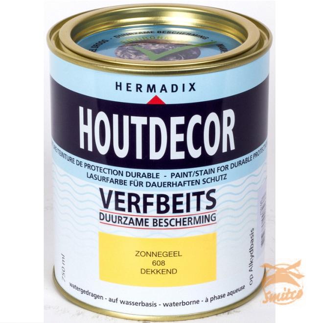 Houtdecor Dekkend 608 Zonnegeel 750 ml.