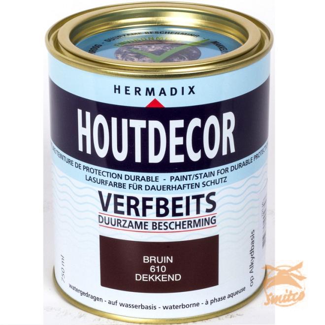 Houtdecor Dekkend 610 Bruin 750 ml.