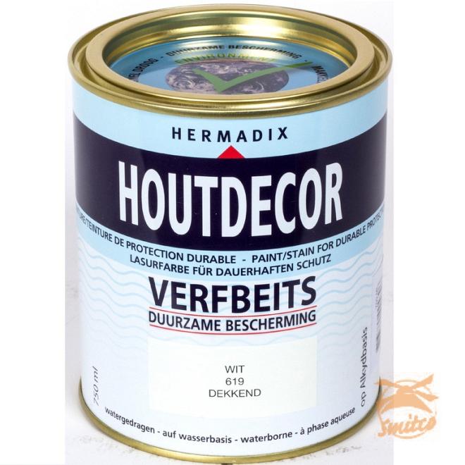 Houtdecor Dekkend 619 Wit 750ml.