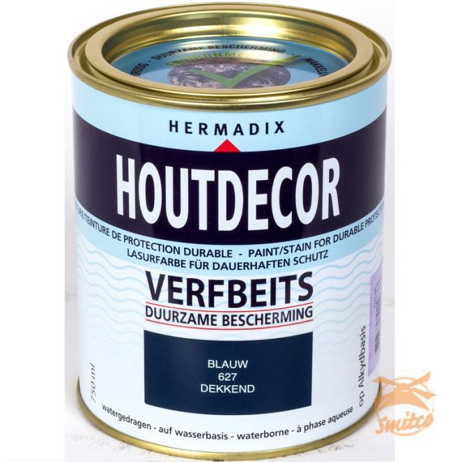 Houtdecor Dekkend 627 Blauw  750 ml.