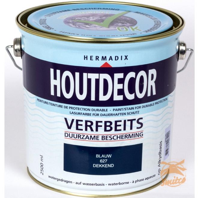 Houtdecor Dekkend 627 Blauw  2500 ml.