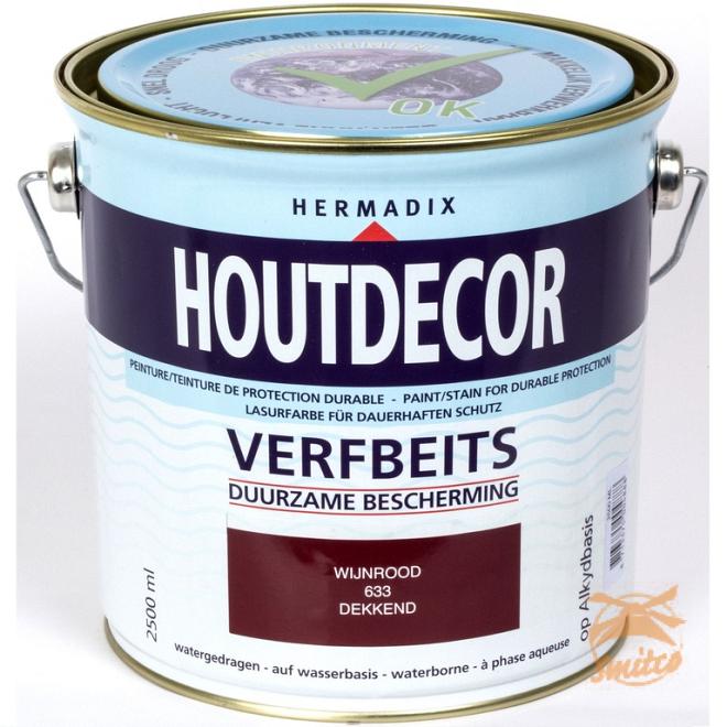 Houtdecor Dekkend 633 Wijnrood 2500ml.