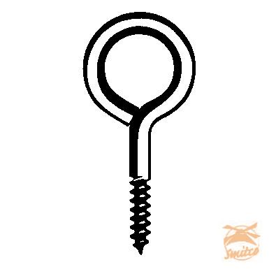 Schroefoog 20X8 (10st.) Verzinkt Blister Eurofix