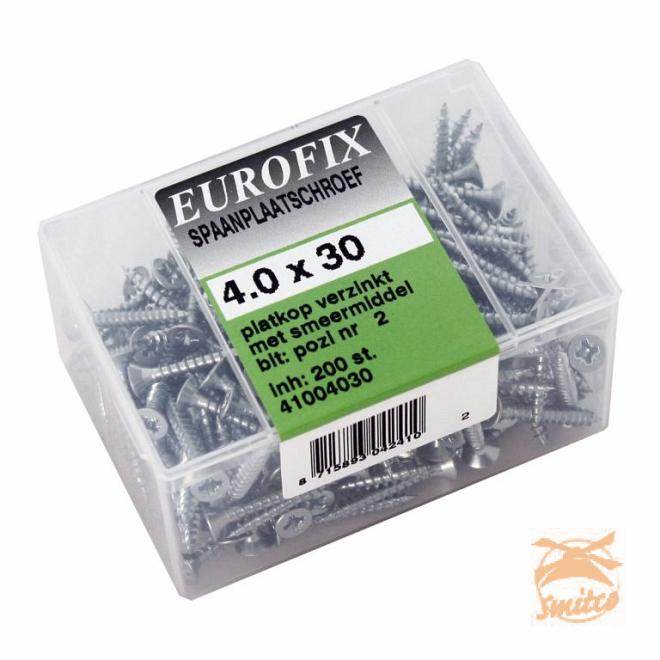 Blister á 100 st. Spaanplaatschroef 6,0x120 Platkop Verzinkt