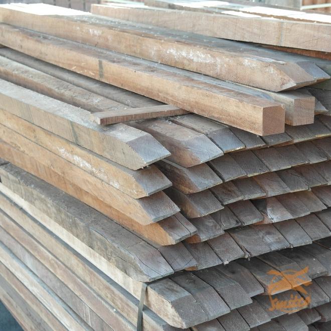 Hardhout Palen Fijnbezaagd 5x5x150