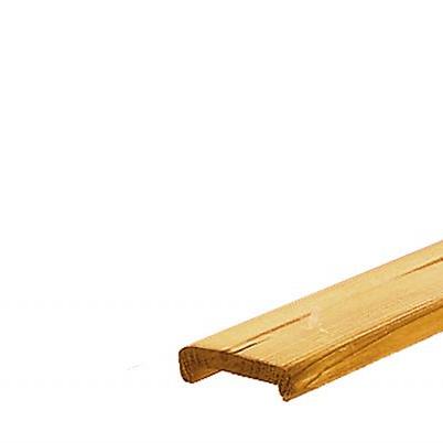 Grenen Afdeklat Met Sponning (5,1 cm) 1,9x7x181,5 cm. Platmodel Groen Geïmpregneerd. W06805 =V